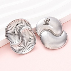 Boucles d'oreilles à tige en spirale vortex en acier inoxydable 304&nbsp;EJEW-C148-01P