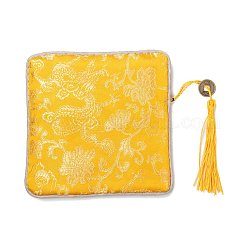 Chinesische brokat quaste reißverschluss schmuck tasche geschenkbeutel&nbsp;ABAG-F005-02