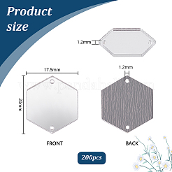 200 Stück Acryl-Strass zum Aufnähen mit Spiegeleffekt&nbsp;DIY-PH0021-95E
