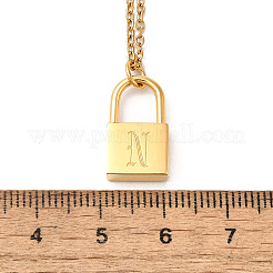 Collares colgantes de cadena rolo de acero inoxidable 304&nbsp;NJEW-S444-01G-14