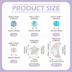 Kits de accesorios para hacer joyas con forma de estrella y luna&nbsp;DIY-TA0013-76
