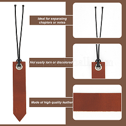 6 Stück 6 Stile Leder-Lesezeichen&nbsp;AJEW-FG0003-78