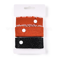 9 Stück 3 Stile Halloween Polyester & Polycotton Bänder Sets&nbsp;SRIB-A015-03A-03