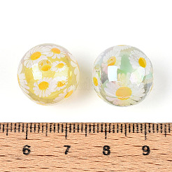 Bedruckte transparente Acrylperlen&nbsp;MACR-T048-09