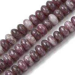 Natürliche Lepidolith / lila Glimmer Steinperlen Stränge&nbsp;G-K365-E01-4x6mm
