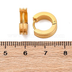 Pendientes de aro de acero inoxidable 304 con destellos de arena para mujer&nbsp;EJEW-M001-22G