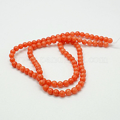 Natur Mashan Jade runde Perlen Stränge&nbsp;X-G-D263-4mm-XS21