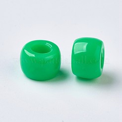 Perline europee a foro largo in resina&nbsp;RESI-WH0002-06-M