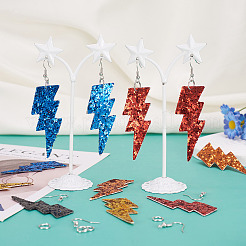 Kit fai da te per creare orecchini pendenti con fulmine in finta pelle&nbsp;DIY-TA0010-70B