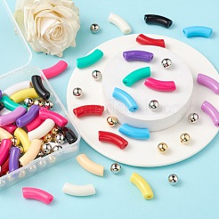 Kit de recherche de fabrication de bijoux de perles de tube incurvé bricolage&nbsp;DIY-FS0002-22