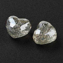 Perles acryliques européennes à gros trou plaquées UV&nbsp;X-OACR-S142-01C