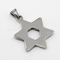 Retro Herren 304 Edelstahl Davidstern Anhänger&nbsp;STAS-O044-60