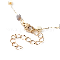 Handgefertigte Messing-Würfelperlen-Gliederkettenarmbandherstellung&nbsp;AJEW-JB01150-40
