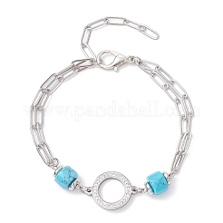 Mehrlagige Armbänder aus 304 Edelstahl&nbsp;BJEW-JB12234-02