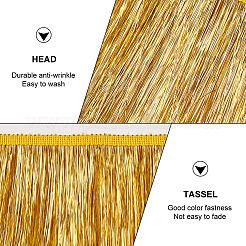 10 m langes Spitzenband aus Polyester mit Quasten&nbsp;OCOR-WH0046-67