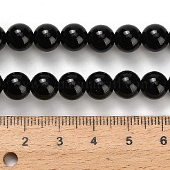 Brins de perles d'onyx noir naturel (teints et chauffés)&nbsp;X-G-H329-C06-8mm