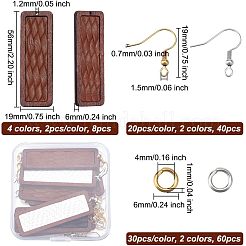 Kit fai da te per realizzare orecchini pendenti rettangolari&nbsp;DIY-OC0009-48