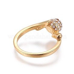 Anillos de dedo de acero inoxidable 304 con revestimiento iónico (IP)&nbsp;RJEW-E157-01G