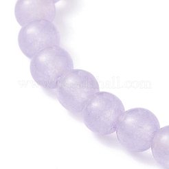 Pulsera elástica de cuentas redondas de jade de Malasia natural (teñido)&nbsp;BJEW-JB07223