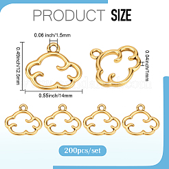 200 pz charms in lega stile tibetano&nbsp;FIND-PH0028-21