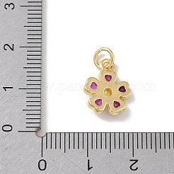 Pendentifs avec zircon cubiques à micro-pavés en laiton&nbsp;KK-L268-031G-04