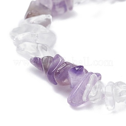 Bracelet extensible en perles de cristal d'améthyste et de quartz naturel pour femme&nbsp;BJEW-AL00003-18