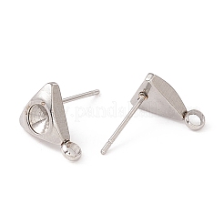 Anlaufgeschützte Ohrstecker-Beschläge aus Edelstahl 304&nbsp;LS-STAS-P308-06P