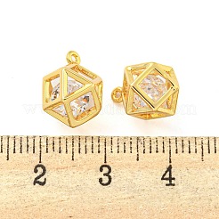 Pendentifs en laiton zircon cubique pavé&nbsp;KK-M286-14G