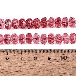 Brins de perles de verre transparentes craquelées&nbsp;GLAA-N068-03A-09