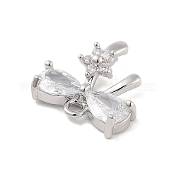Ciondoli in ottone con pavé di zirconi chiari&nbsp;LS-KK-Z061-17P