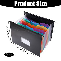 Classeurs suspendus rectangulaires à 13 compartiment en plastique PP&nbsp;OFST-WH0004-147