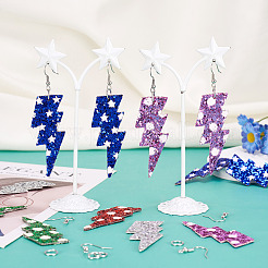 Kits de fabrication de boucles d'oreilles pendantes en imitation cuir&nbsp;DIY-TA0010-70A