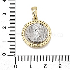 Pendentifs religieux en laiton sertis de micro-pavés de zircone cubique transparente&nbsp;CU-CBAE7DF-06GP-A