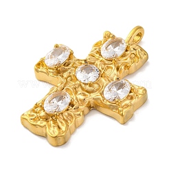 Colgantes de circonita cúbica micropavé de acero inoxidable 304&nbsp;STAS-Z096-01G-01