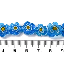 Chapelets de perles vernissées de millefiori manuelles&nbsp;LAMP-G164-03C
