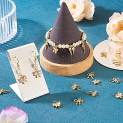 16 pz 8 charms in ottone stile micro pavé di zirconi cubici&nbsp;KK-TA0002-16