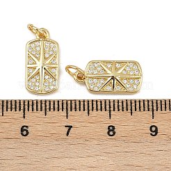 Breloques en laiton zircon cubique transparent&nbsp;X-ZIRC-L076-055G-1