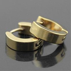 Latón pendientes de aro Huggie&nbsp;EJEW-EE0002-252C