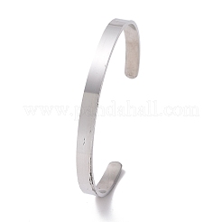 Anlaufgeschützter offener Armreif aus 304 Edelstahl mit Infinity-Herz&nbsp;BJEW-G653-03P
