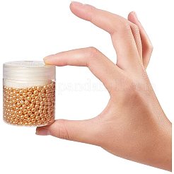 Perle ronde en verre teinté écologique nacré&nbsp;HY-PH0002-24-B