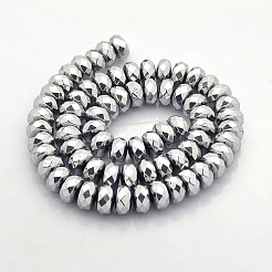 Electroplate non magnetici ematite sintetico fili di perline&nbsp;G-J208E-01