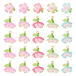 30 pz 5 colori pendenti in acrilico trasparente&nbsp;PALLOY-TA00304