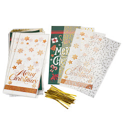 100 stücke 4 arten weihnachten thema opp zellophan süßigkeiten verpackung taschen&nbsp;ABAG-TA0002-08