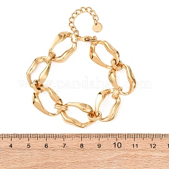304 Edelstahl Nuggets Gliederkettenarmbänder für Damen&nbsp;BJEW-P348-01B-G