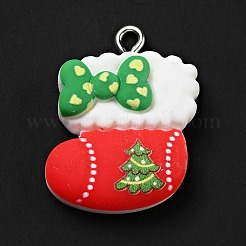 Pendentifs de noël en résine opaque&nbsp;RESI-G043-B07
