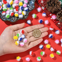 100 Stück 5 Farben Polyester-Pomponball&nbsp;DIY-SC0031-42