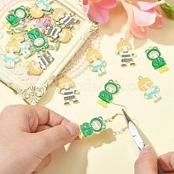 15pcs 3 styles de pendentifs en émail en alliage&nbsp;ENAM-CJ0004-54