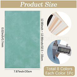 8 pz. 8 colori di tessuto in similpelle smerigliato in PVC&nbsp;DIY-CL0001-72