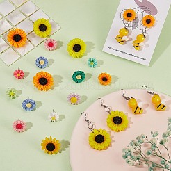 Kit de fabrication de boucles d'oreilles bricolage tournesol&nbsp;DIY-SZ0008-44