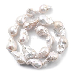 Brins de perles naturelles nucléées&nbsp;PEAR-B004-15L-03A